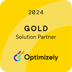 2024 Gold Optimizely solution partner badge.
