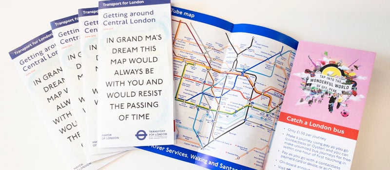 Mockup of TFL tube maps