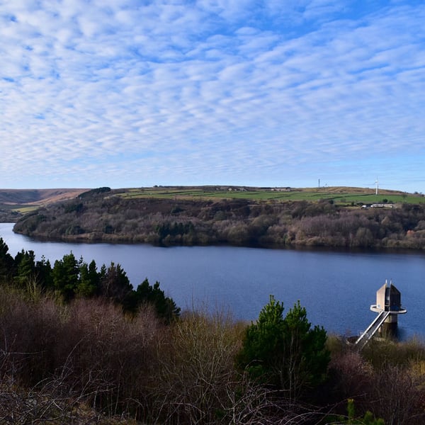 A view of the Scammonden reservoir