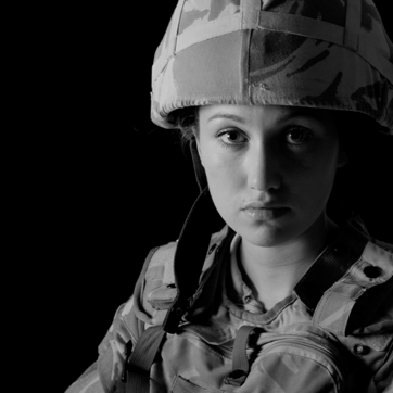 Soldier in combat uniform
