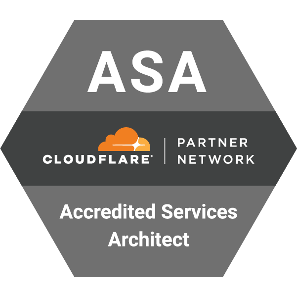 Cloudflare Accredited Services Architect logo Cloudflare Accredited Services Architect logo