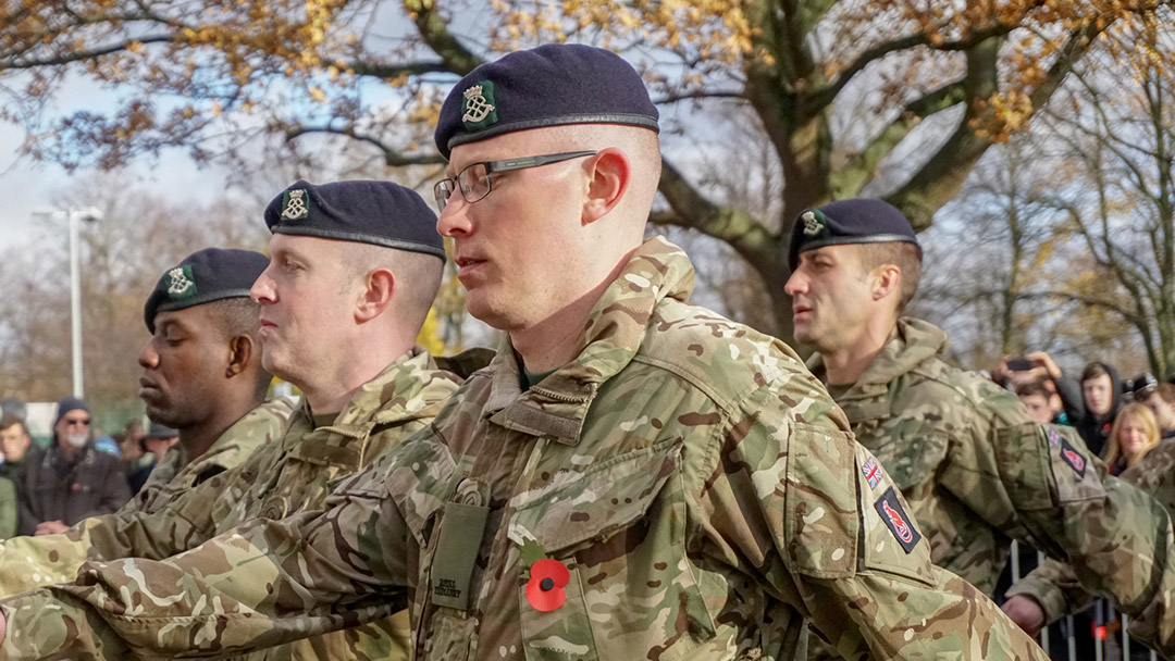 Soldiers in formation